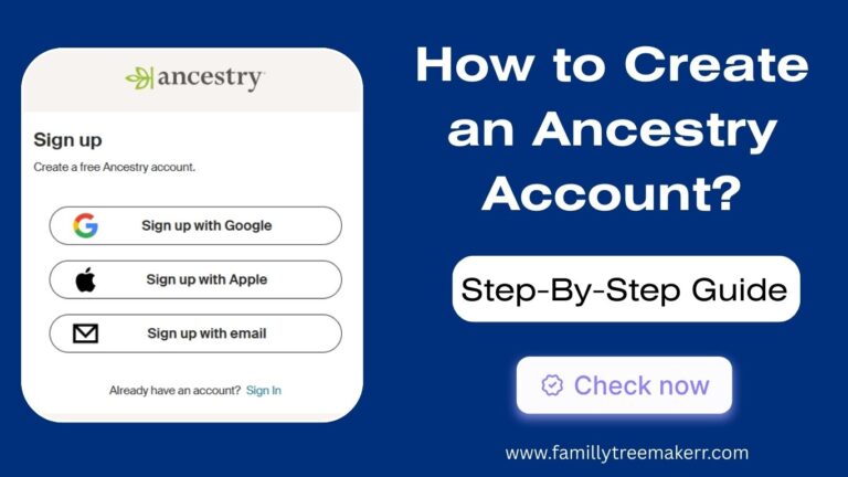 create an ancestry account